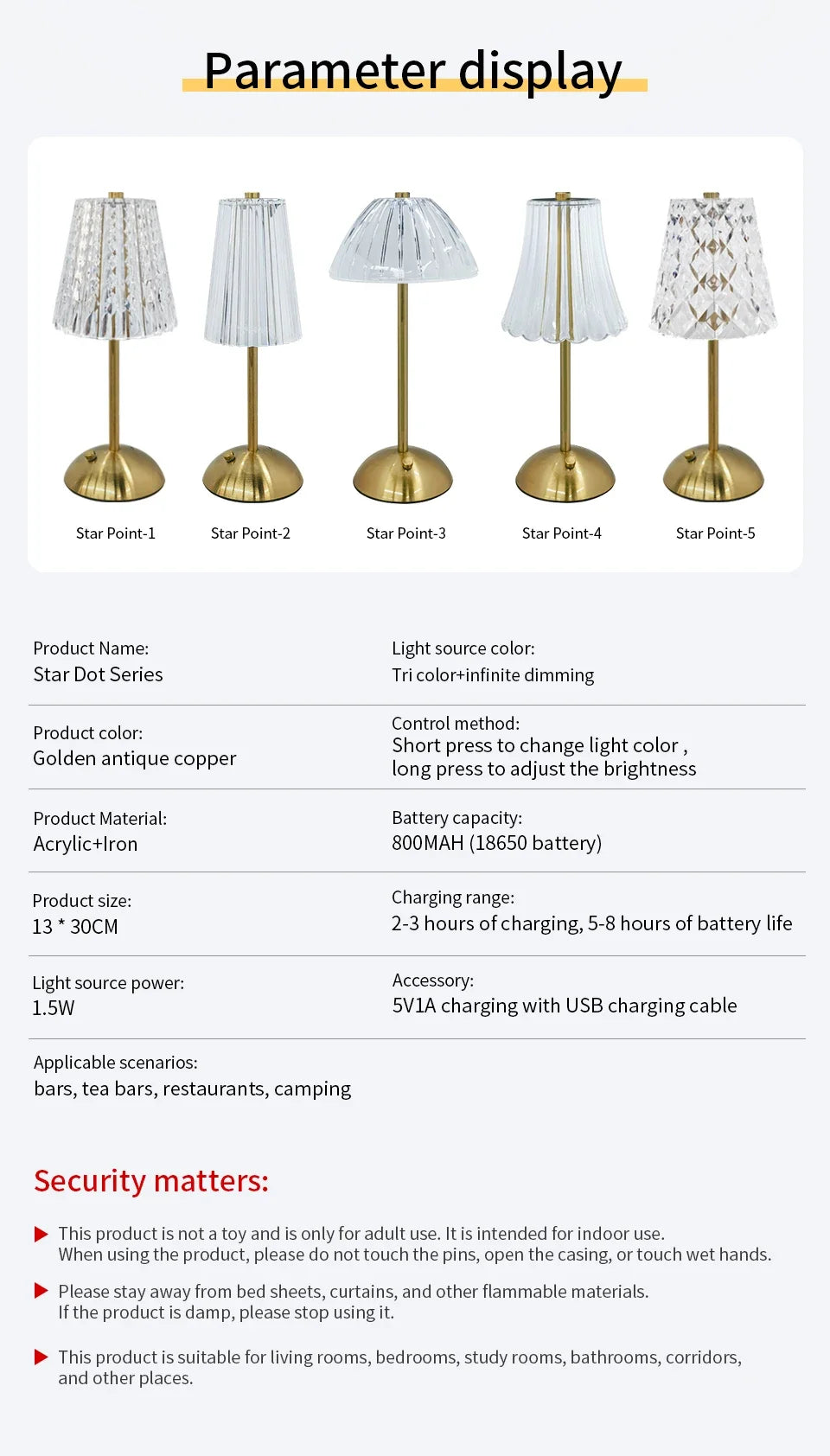 Crystal Table Lamp